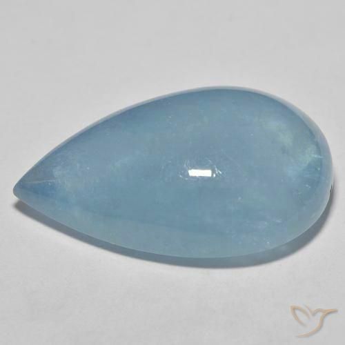 Acquamarina Bambina blu naturale da 30.15 ct, Forma a pera, Trasparente
