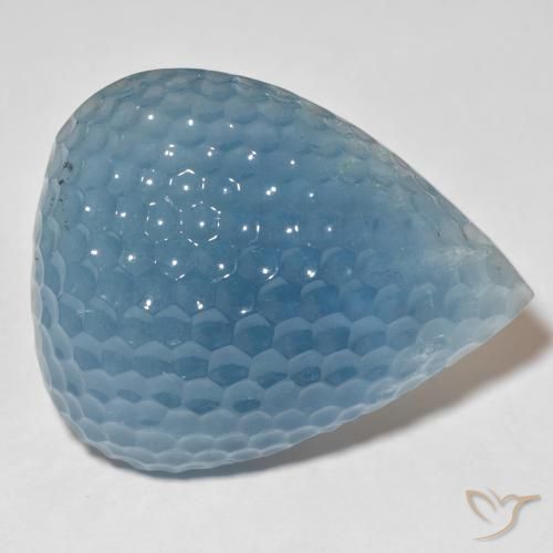 Acquamarina Blu verdastro naturale da 89.31 ct, Forma a pera, Traslucido