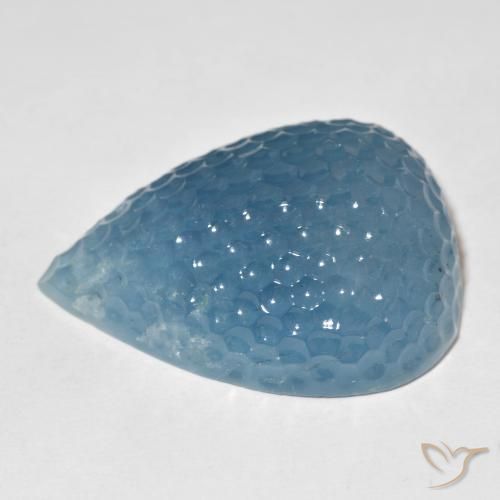 Acquamarina Blu verdastro naturale da 89.31 ct, Forma a pera, Traslucido