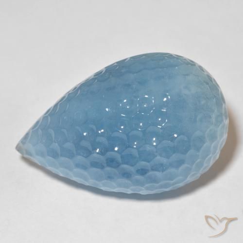 69.84ct Naturale Blu acqua Acquamarina, Forma a pera, Traslucido
