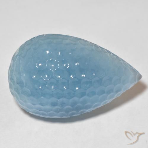 Acquamarina Blu acqua naturale da 69.84 ct, Forma a pera, Traslucido