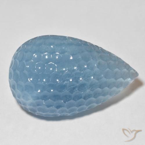 Acquamarina Azzurro naturale da 65.04 ct, Forma a pera, Traslucido