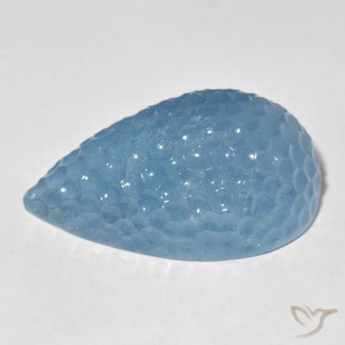 Acquamarina Azzurro naturale da 65.04 ct, Forma a pera, Traslucido