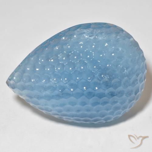103.15ct Naturale Blu svizzero Acquamarina, Forma a pera, Traslucido