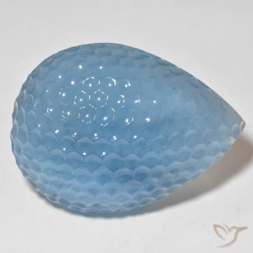 Acquamarina Blu svizzero naturale da 103.15 ct, Forma a pera, Traslucido
