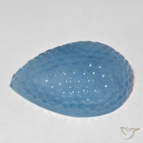Acquamarina Blu svizzero naturale da 103.15 ct, Forma a pera, Traslucido