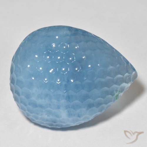 Acquamarina Blu Maya profondo naturale da 70.80 ct, Forma a pera, Traslucido