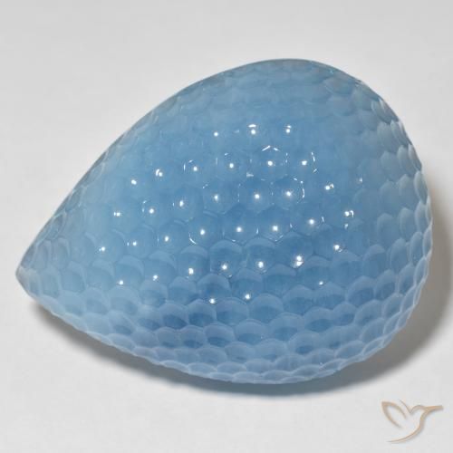 115.20ct Naturale Maya Blue Acquamarina, Forma a pera, Traslucido