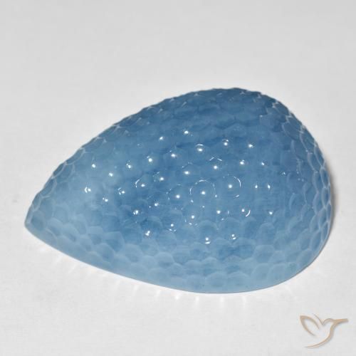 Acquamarina Maya Blue naturale da 115.20 ct, Forma a pera, Traslucido