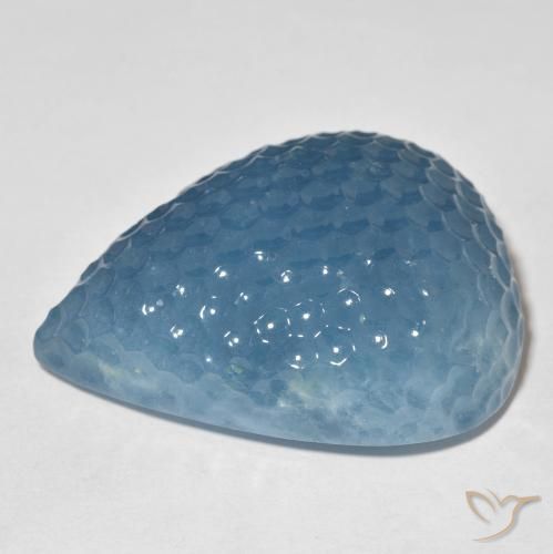 Acquamarina Maya Blue naturale da 97.31 ct, Forma a pera, Traslucido