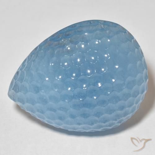 70.51ct Naturale Blu svizzero Acquamarina, Forma a pera, Traslucido