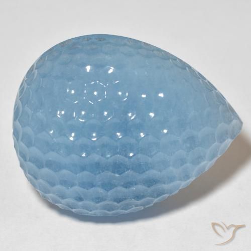 Acquamarina Blu svizzero naturale da 70.51 ct, Forma a pera, Traslucido