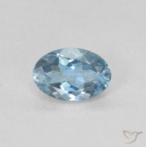 0.42ct Naturale Celeste Acquamarina, Ovale, VS
