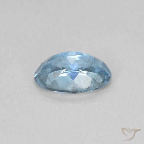 Acquamarina Celeste naturale da 0.42 ct, Ovale, VS
