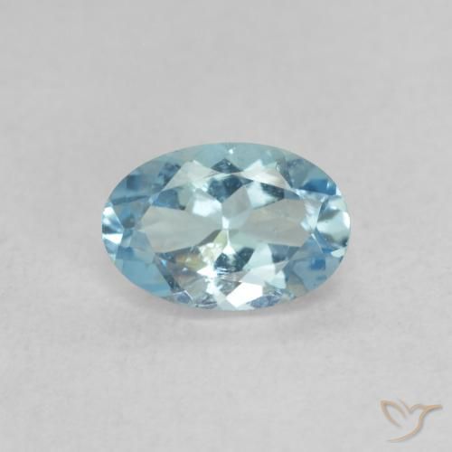 0.44ct Naturale Azzurro acqua chiaro Acquamarina, Ovale, VS