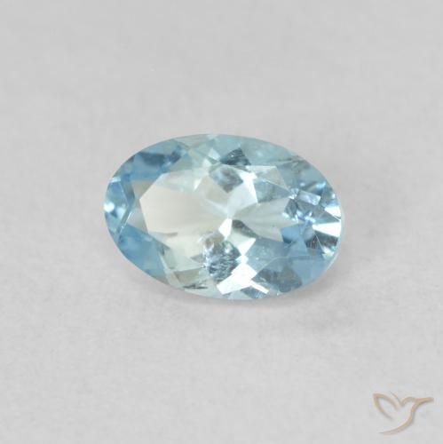 Acquamarina Azzurro acqua chiaro naturale da 0.44 ct, Ovale, VS