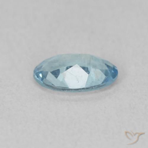 Acquamarina Celeste naturale da 0.37 ct, Taglio ovale, VS-SI