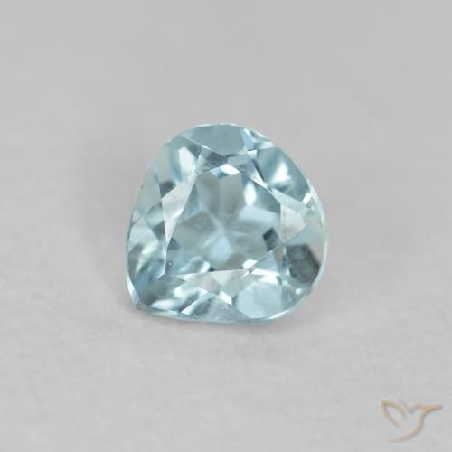 0.21ct Naturale Azzurro-Verde Acquamarina, Forma a pera, VS