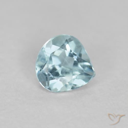Acquamarina Azzurro-Verde naturale da 0.21 ct, Forma a pera, VS