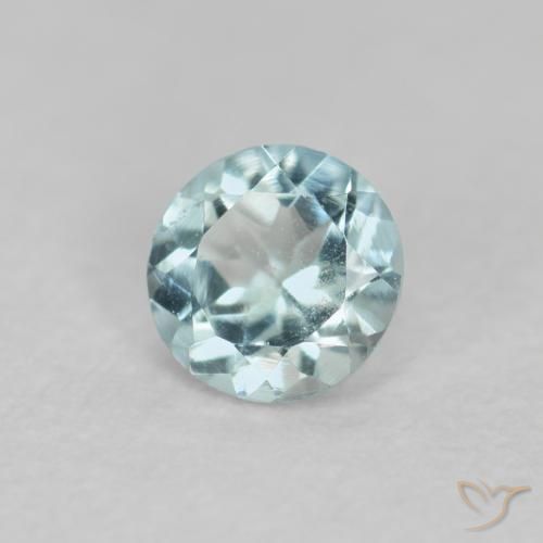 Acquamarina Azzurro-Verde naturale da 0.22 ct, Rotondo, VS