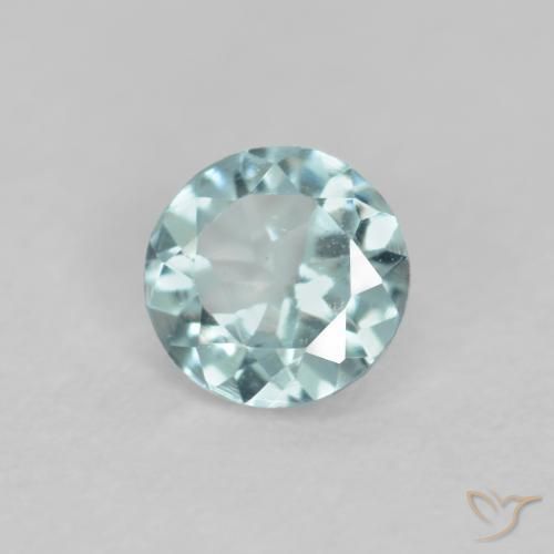 Acquamarina Azzurro-Verde naturale da 0.24 ct, Rotondo, VS