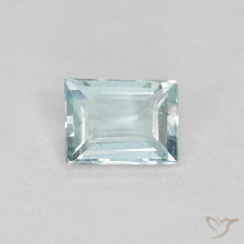 0.18ct Naturale Azzurro-Verde Acquamarina, Taglio a baguette, VS