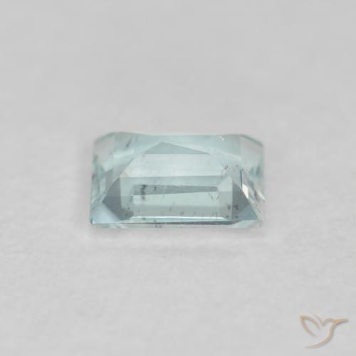 Acquamarina Azzurro-Verde naturale da 0.18 ct, Taglio a baguette, VS