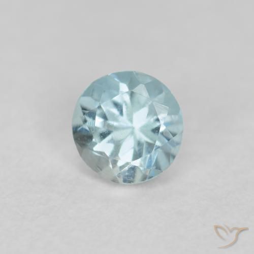 Acquamarina Azzurro-Verde naturale da 0.23 ct, Rotondo, VS