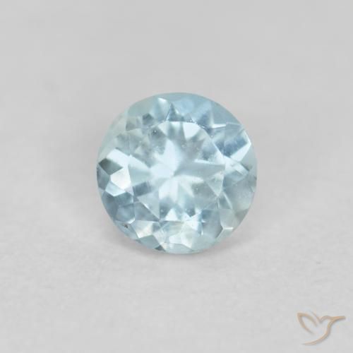 0.28ct Naturale Azzurro-Verde Acquamarina, Rotondo, VS