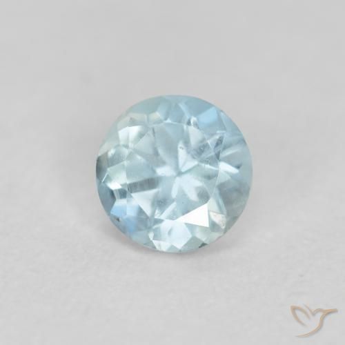 Acquamarina Azzurro-Verde naturale da 0.28 ct, Rotondo, VS