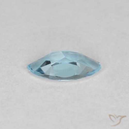 Acquamarina Celeste naturale da 0.20 ct, Taglio marquise, VVS-VS