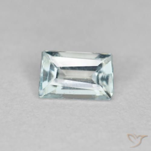 0.33ct Naturale Azzurro acqua chiaro Acquamarina, Taglio a baguette, VVS-VS