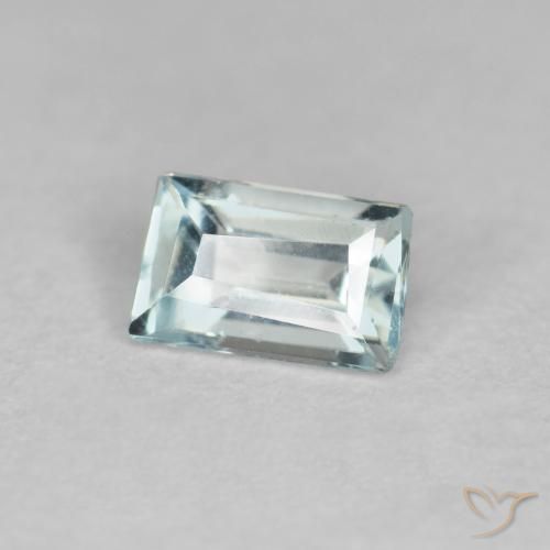Acquamarina Azzurro acqua chiaro naturale da 0.33 ct, Taglio a baguette, VVS-VS