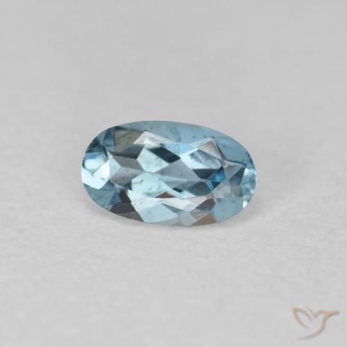 Acquamarina Blu medio naturale da 0.23 ct, Ovale, VVS-VS