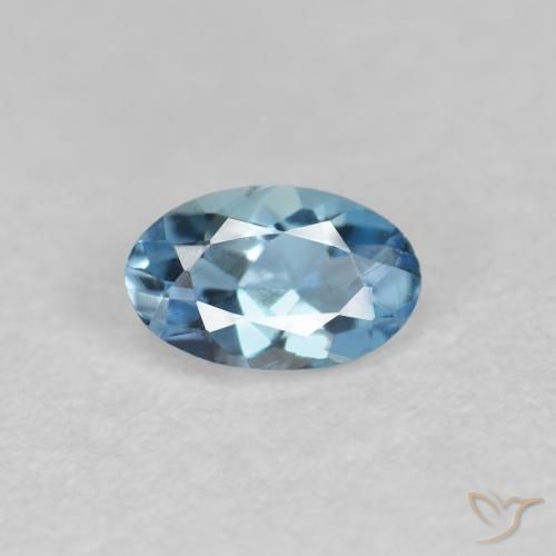 Acquamarina naturale blu da 0,17 ct, taglio ovale, VVS-VS