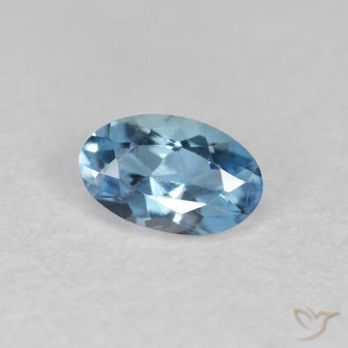Acquamarina naturale blu da 0,17 ct, taglio ovale, VVS-VS