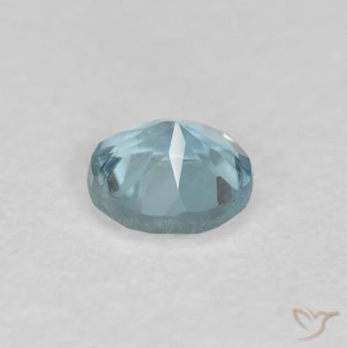 Acquamarina Celeste naturale da 0.18 ct, Rotondo, VVS-VS