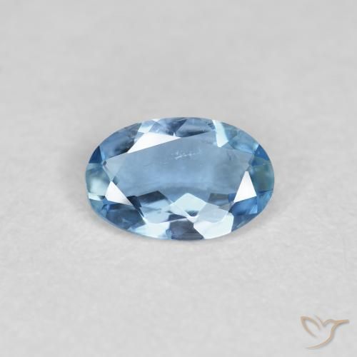 Acquamarina Bambina blu naturale da 0.26 ct, Ovale, VS