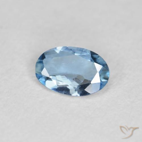 Acquamarina Bambina blu naturale da 0.26 ct, Ovale, VS