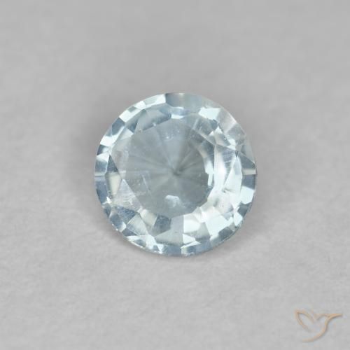 Acquamarina Azzurro naturale da 0.35 ct, Taglio rotondo, VS