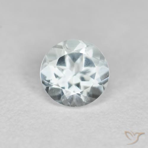 0.41ct Naturale Blu pallido Acquamarina, Rotondo, VVS-VS