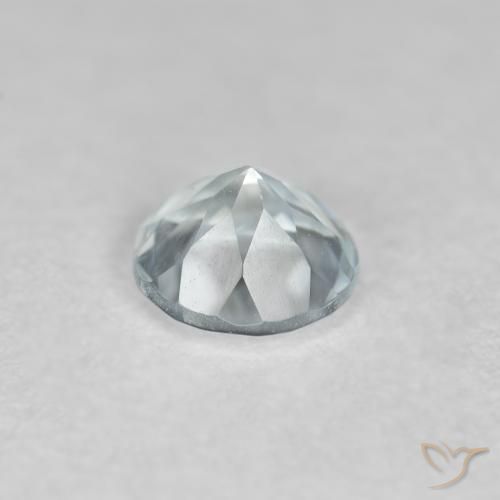 Acquamarina Blu pallido naturale da 0.41 ct, Rotondo, VVS-VS