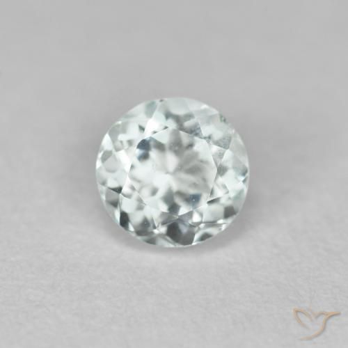 0.42ct Naturale Azzurro acqua chiaro Acquamarina, Rotondo, VVS-VS