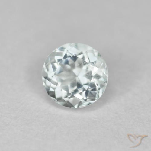 Acquamarina Azzurro acqua chiaro naturale da 0.42 ct, Rotondo, VVS-VS