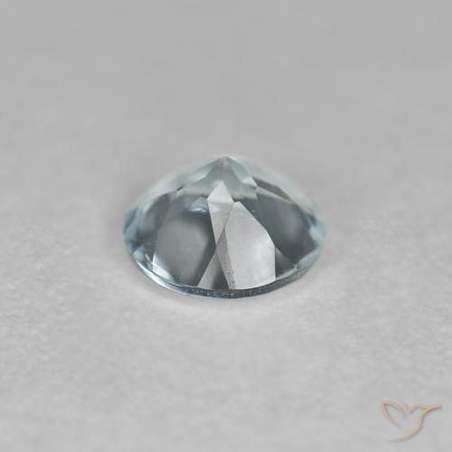 Acquamarina Blu verdastro chiaro naturale da 0.35 ct, Rotondo, VVS-VS