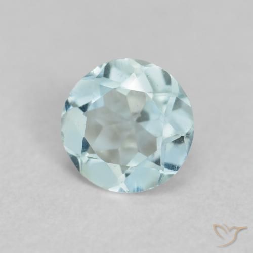 Acquamarina Azzurro naturale da 0.22 ct, Rotondo, VVS-VS