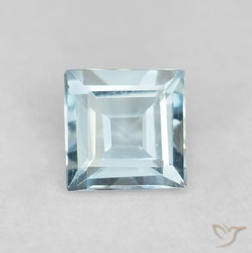 0.22ct Naturale Azzurro Acquamarina, Quadrato, VVS