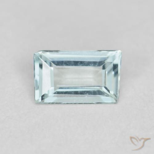 0.25ct Naturale Azzurro Acquamarina, Taglio a baguette, VVS