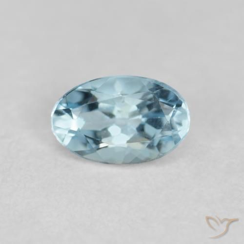 0.21ct Naturale Blu verdastro Acquamarina, Ovale, VVS