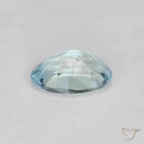 Acquamarina Blu verdastro naturale da 0.21 ct, Ovale, VVS